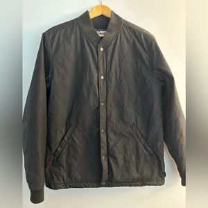 Supreme New York Waxed Quilted Black Bomber Jacket